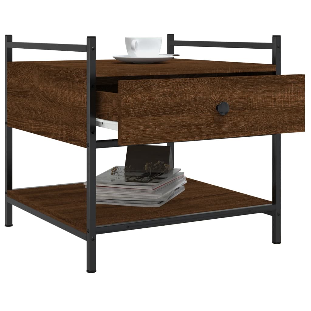 Coffee Table Brown Oak 50x50x50 cm Engineered Wood