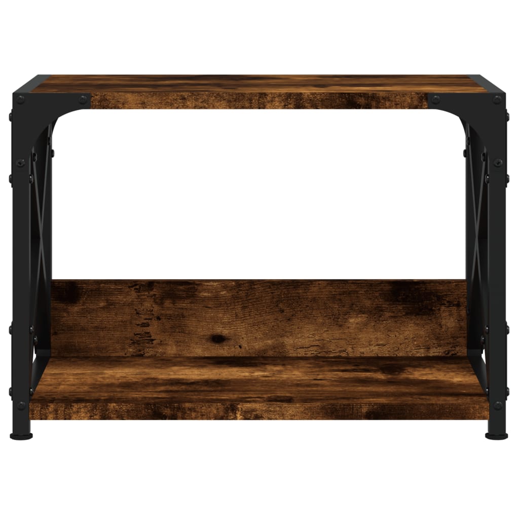 Printer Stand 2-Tier Smoked Oak 44x26x31,5 cm Engineered Wood