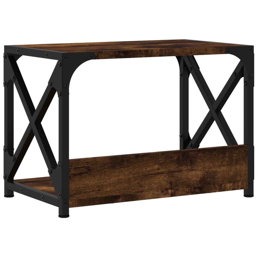 Printer Stand 2-Tier Smoked Oak 44x26x31,5 cm Engineered Wood