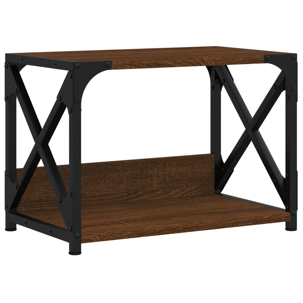 Printer Stand 2-Tier Brown Oak 44x26x31.5 cm Engineered Wood