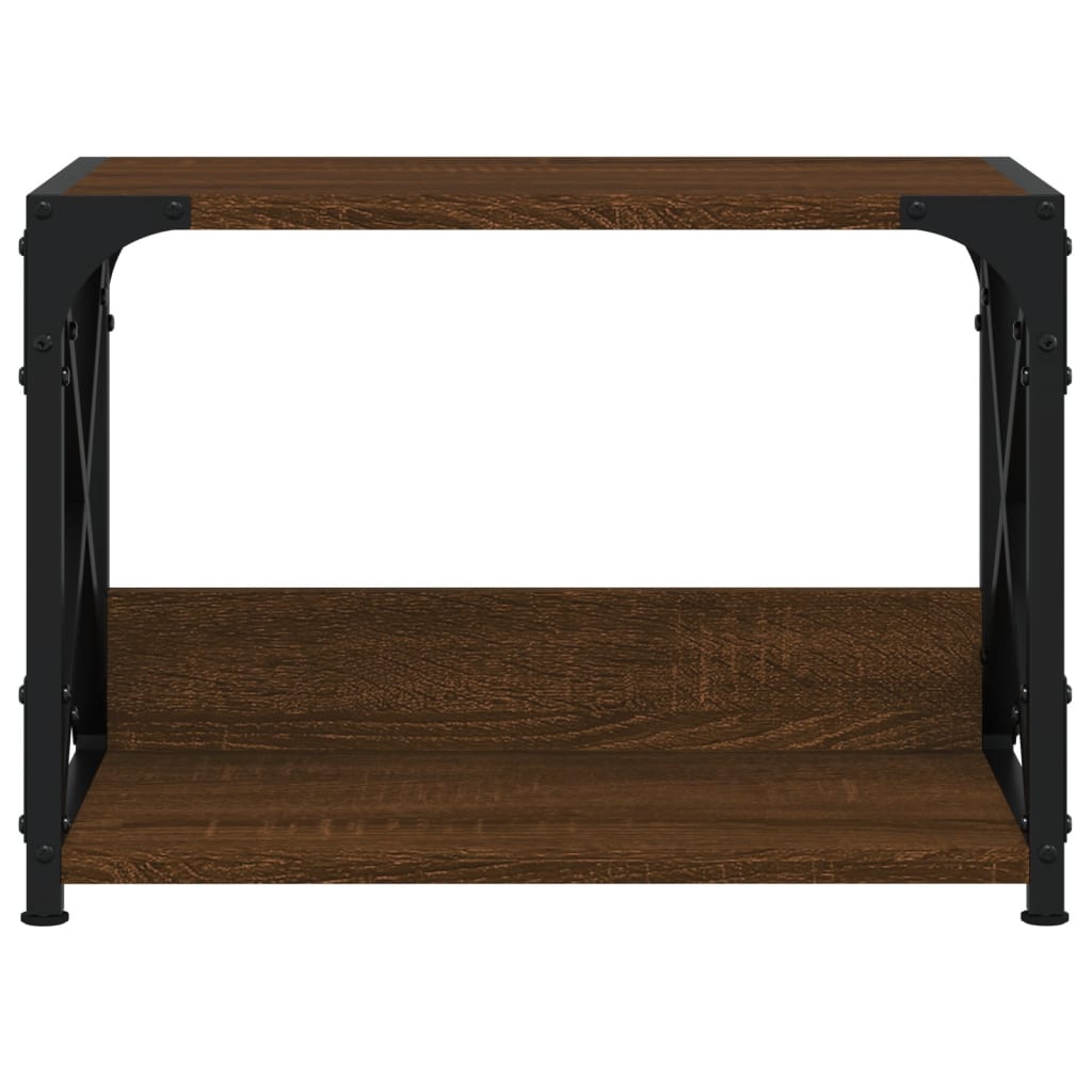 Printer Stand 2-Tier Brown Oak 44x26x31.5 cm Engineered Wood