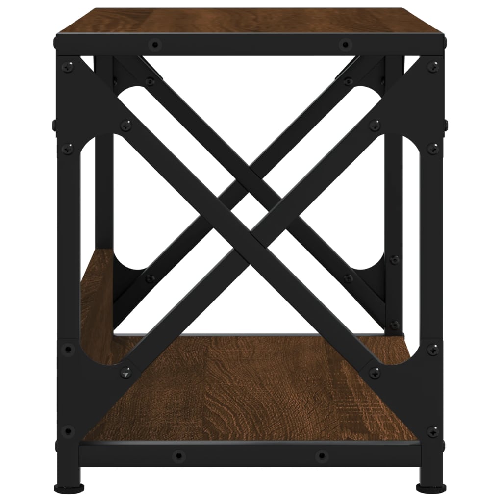 Printer Stand 2-Tier Brown Oak 44x26x31.5 cm Engineered Wood
