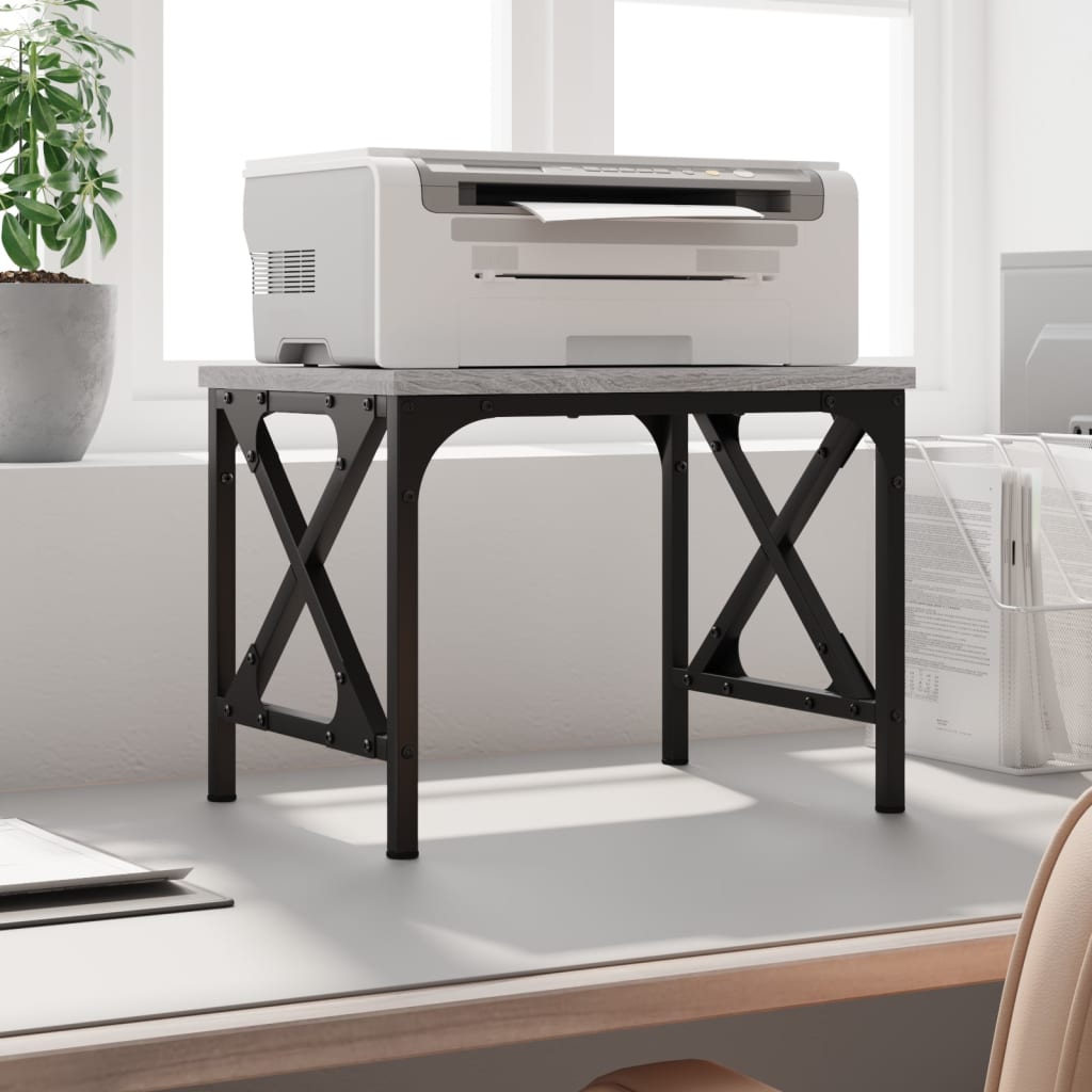Printer Stand Grey Sonoma 40x30x31 cm Engineered Wood