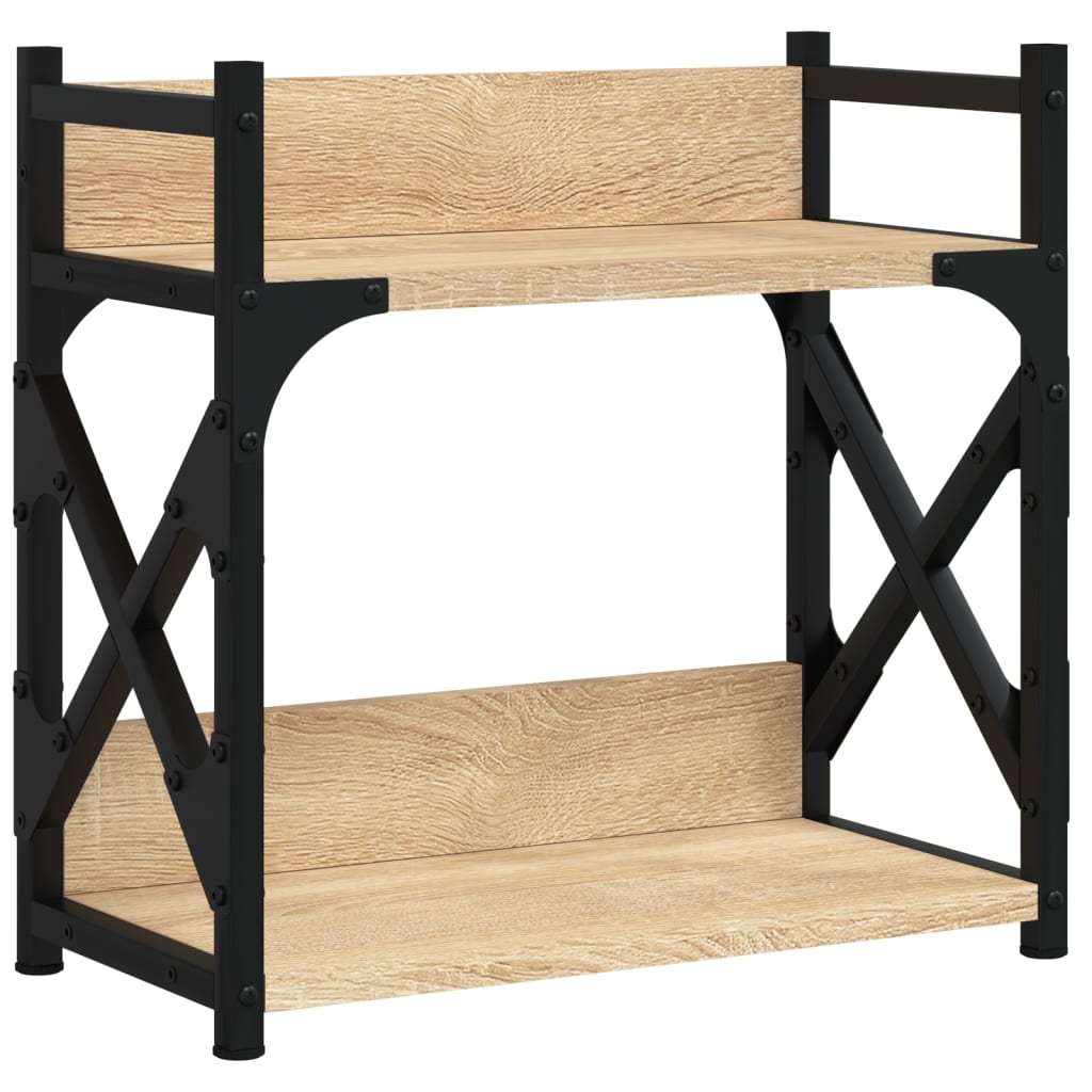 Printer Stand 2-Tier Sonoma Oak 40x20x40 cm Engineered Wood