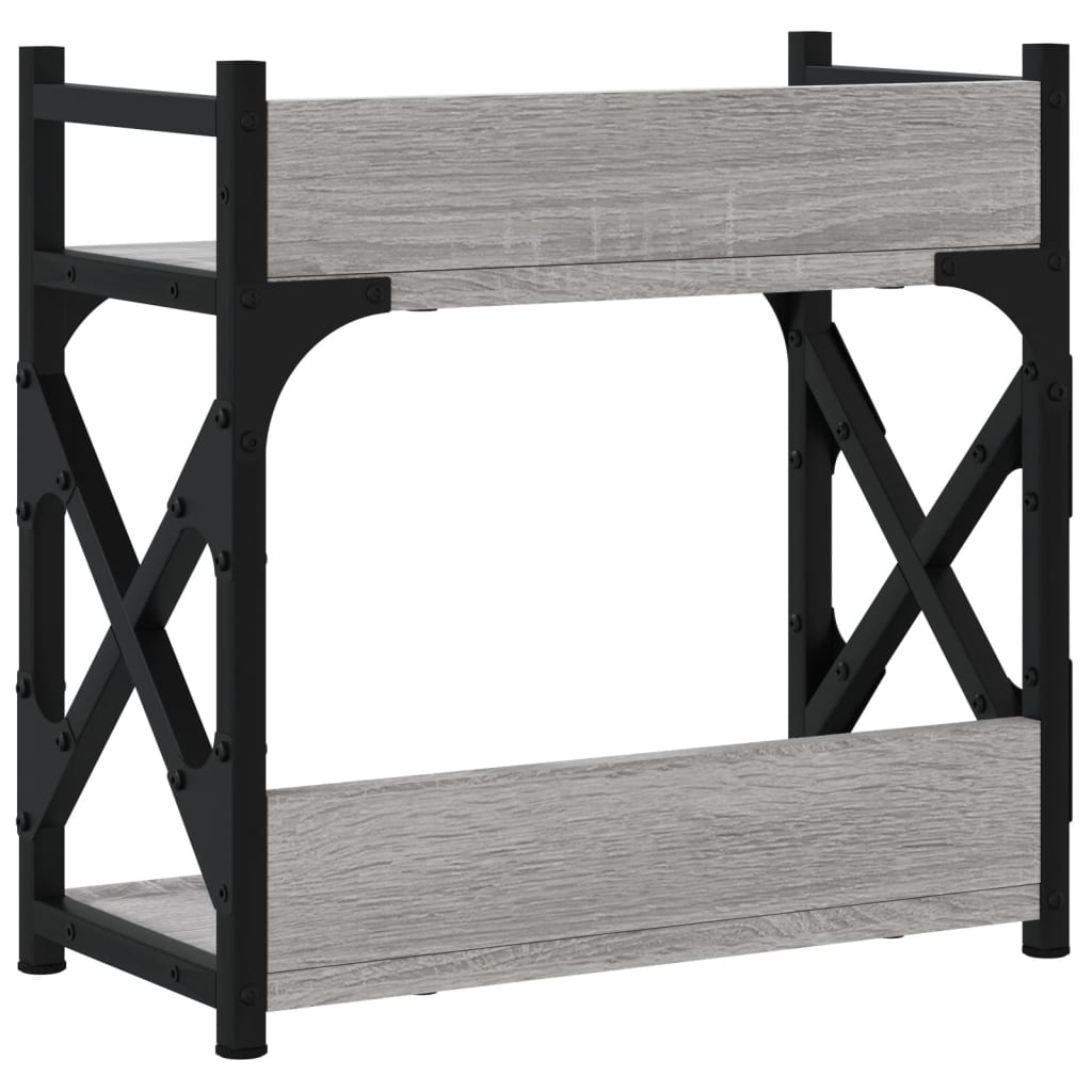 Printer Stand 2-Tier Grey Sonoma 40x20x40 cm Engineered Wood