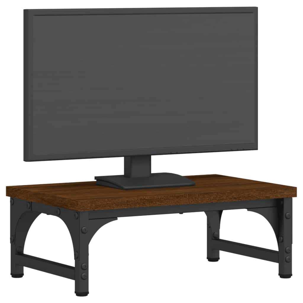 vidaXL Monitor Stand Brown Oak 37x23x14 cm Engineered Wood