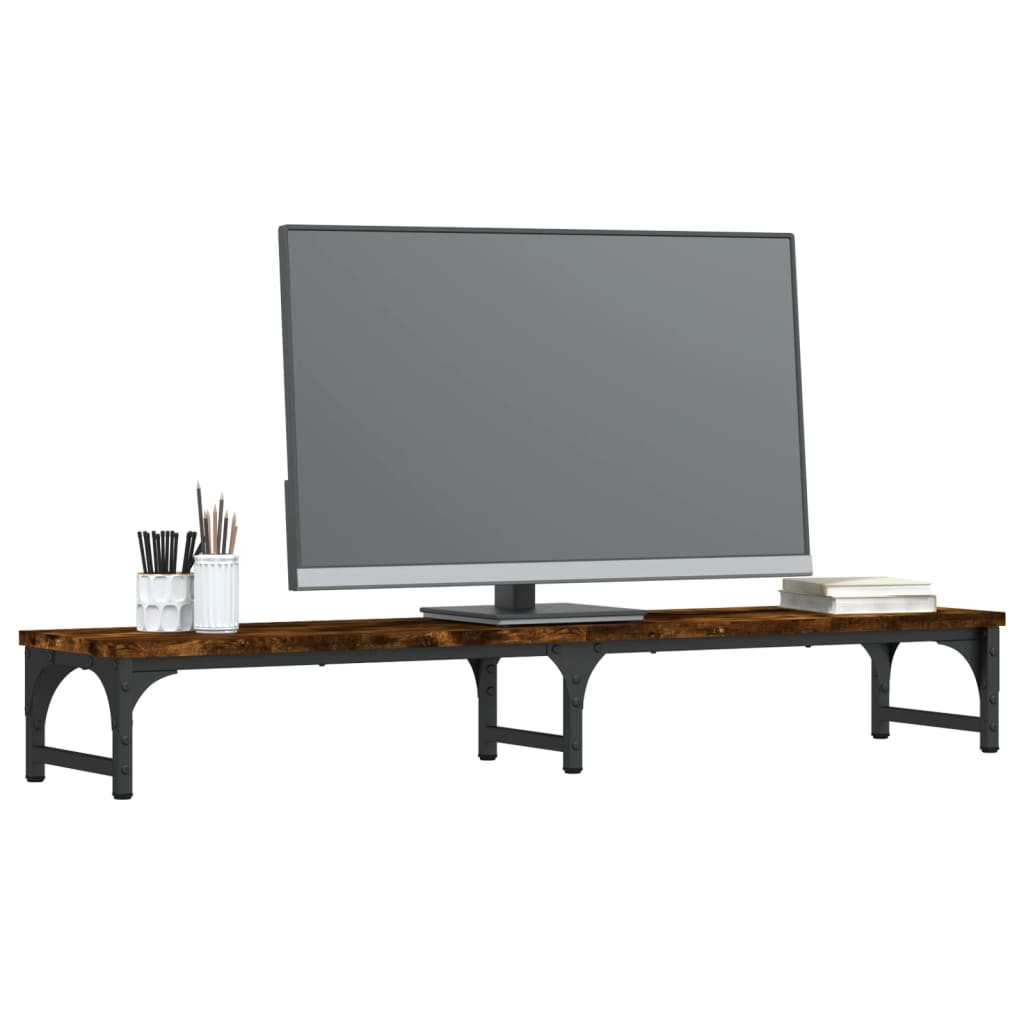 Monitor Stand Smoked Oak 105x23x15,5 cm Engineered Wood