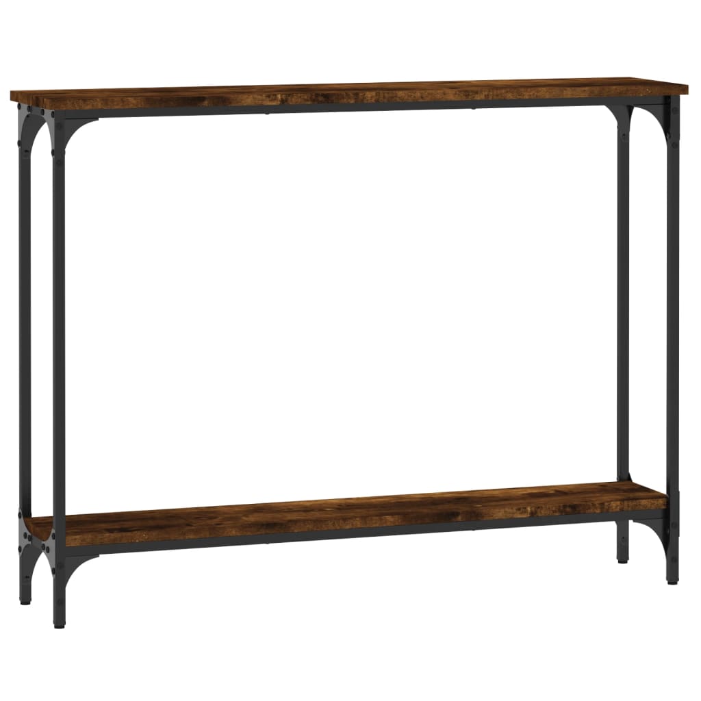 Console Table Smoked Oak 100x22,5x75 cm Engineered Wood