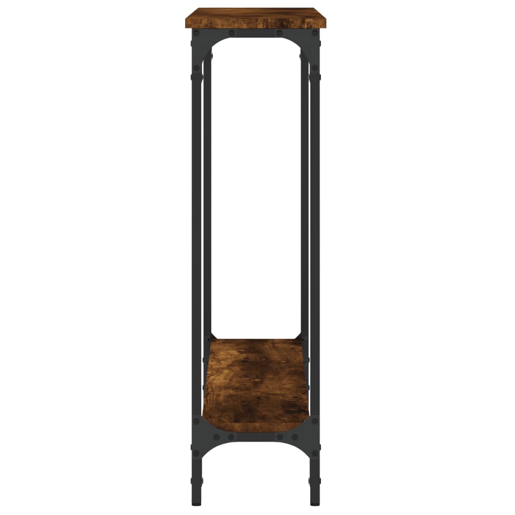 Console Table Smoked Oak 100x22,5x75 cm Engineered Wood