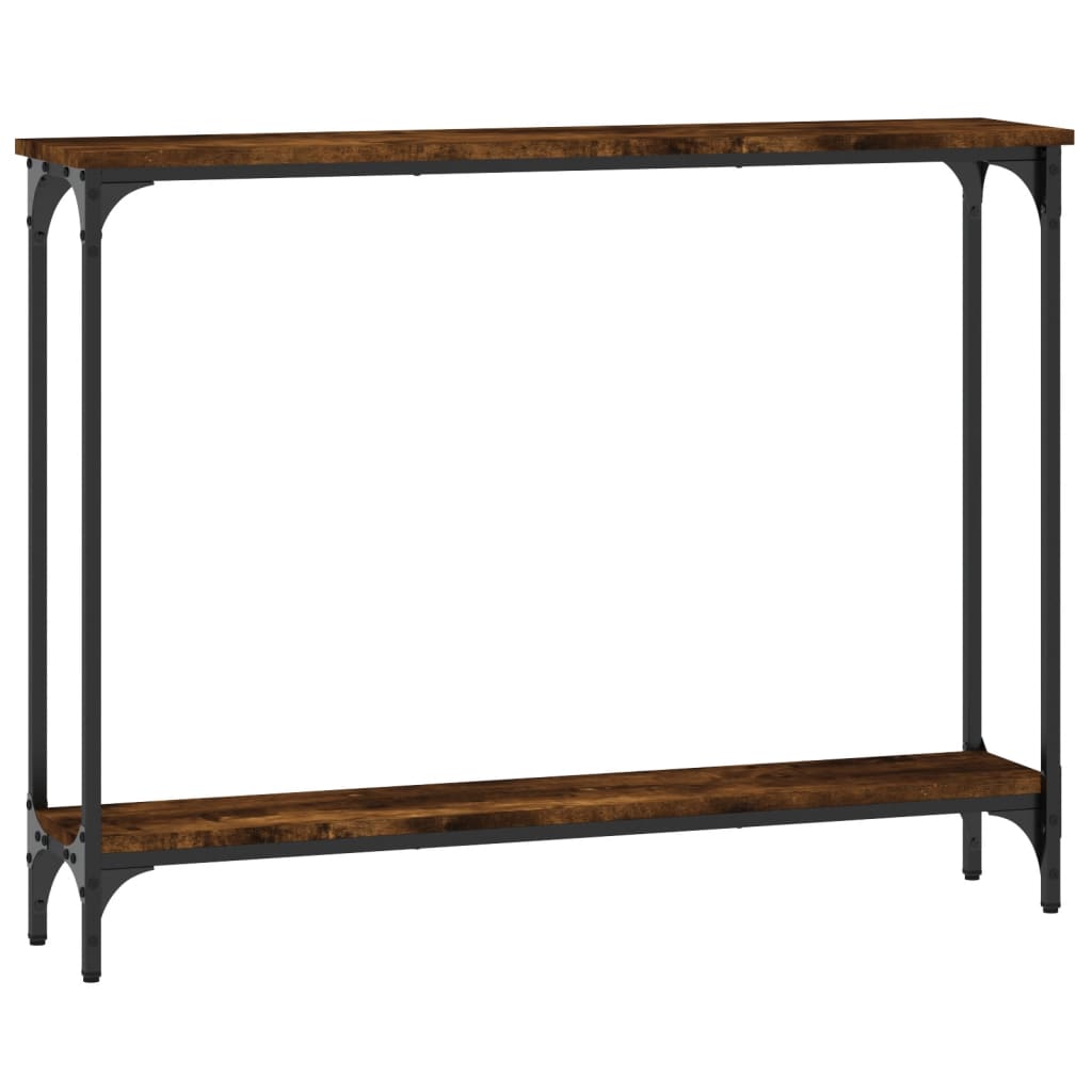 Console Table Smoked Oak 100x22,5x75 cm Engineered Wood