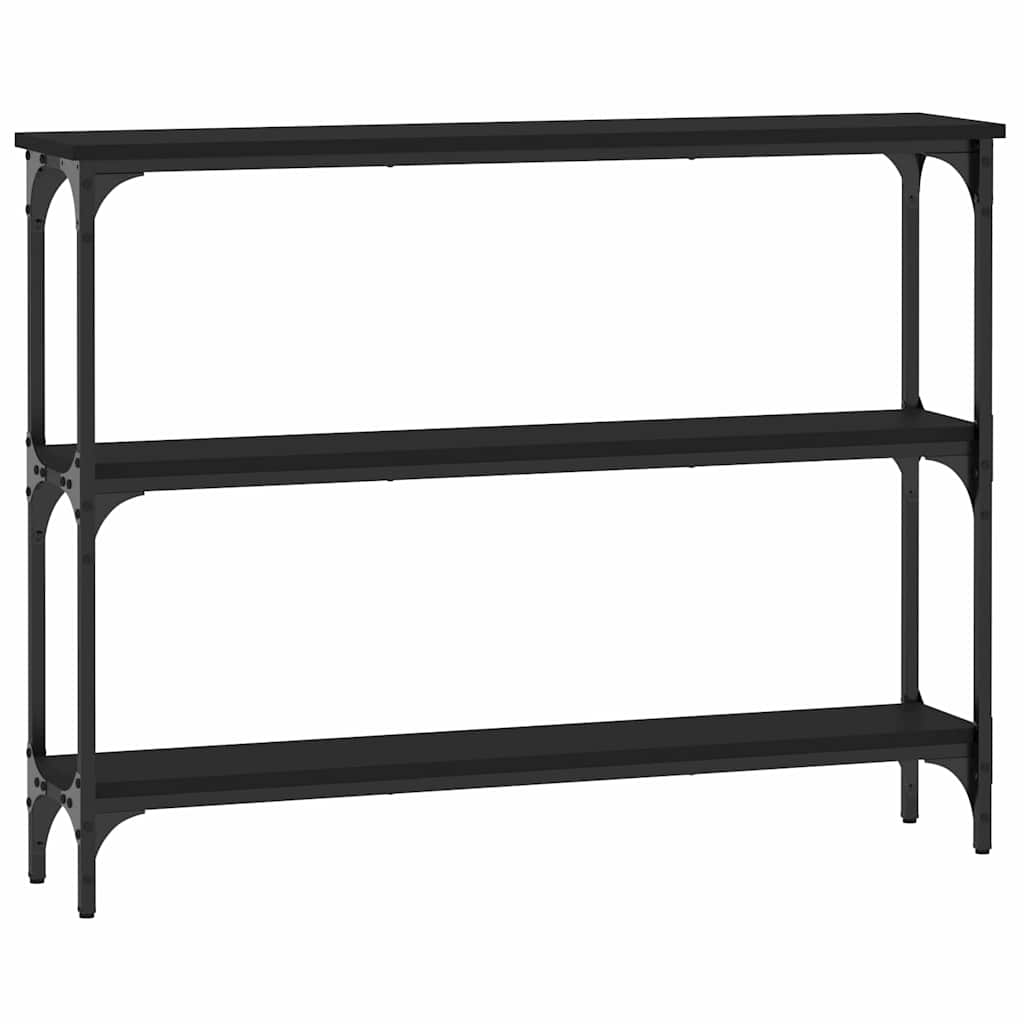 Console Table Black 100x22,5x75 cm Engineered Wood