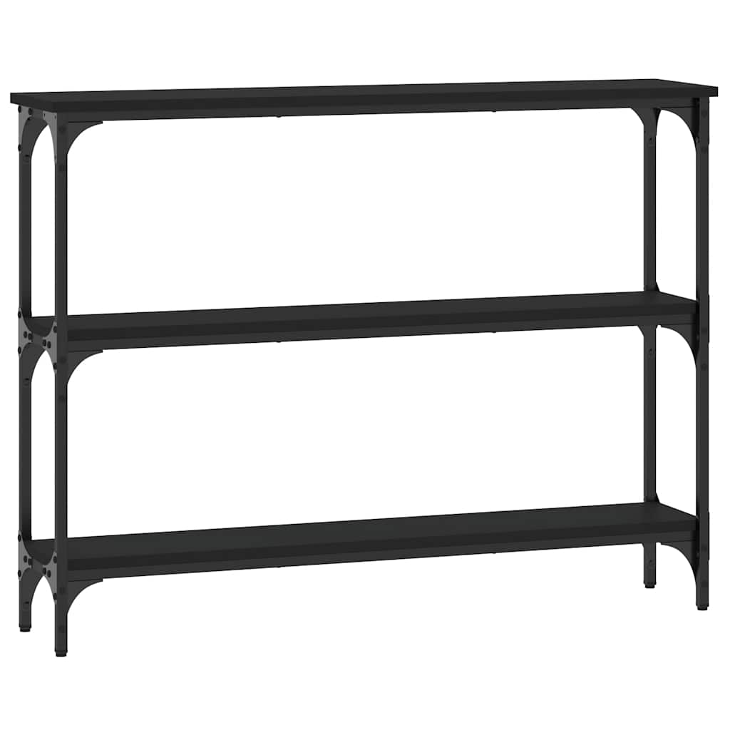 Console Table Black 100x22,5x75 cm Engineered Wood