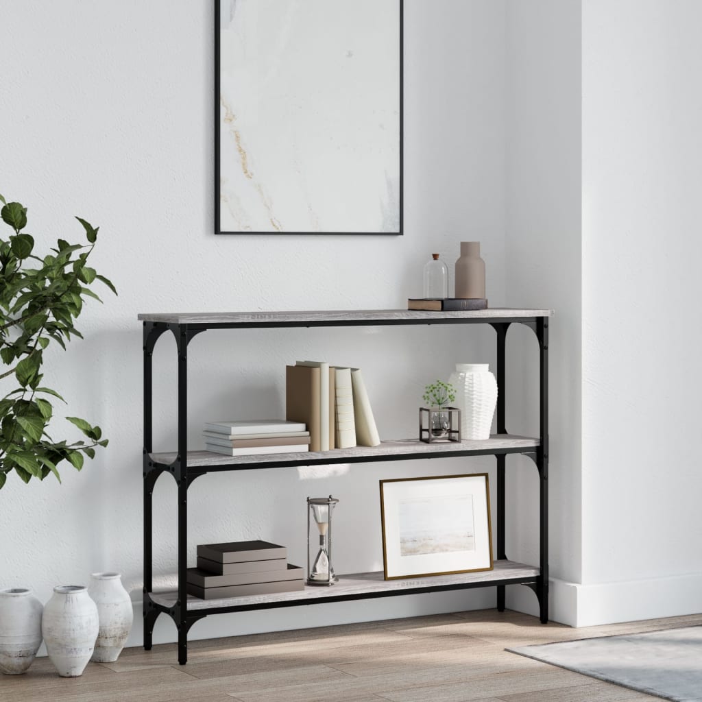 Console Table Grey Sonoma 100x22,5x75 cm Engineered Wood
