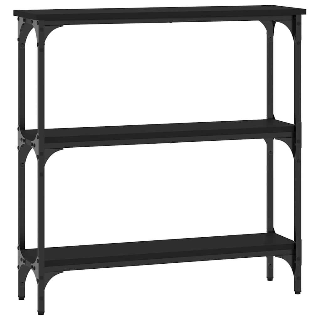 Console Table Black 75x22,5x75 cm Engineered Wood