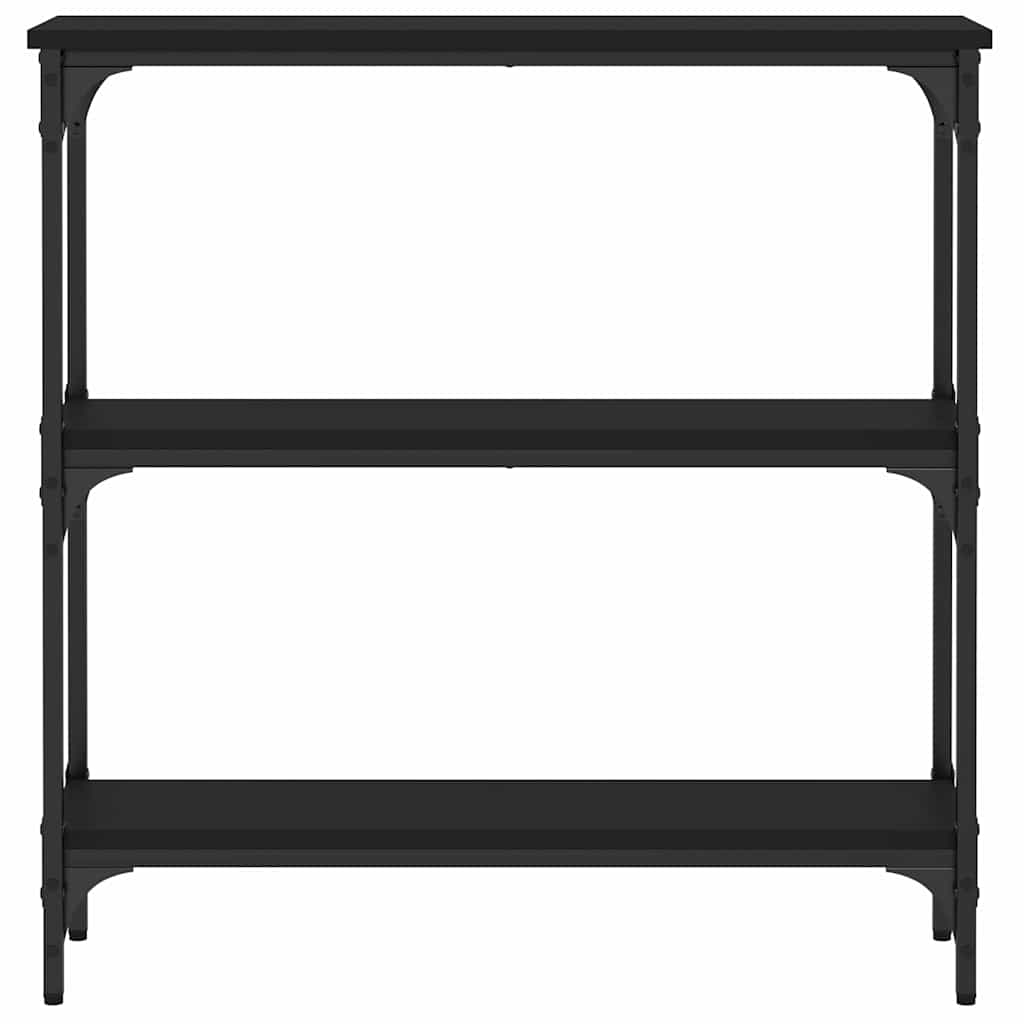 Console Table Black 75x22,5x75 cm Engineered Wood