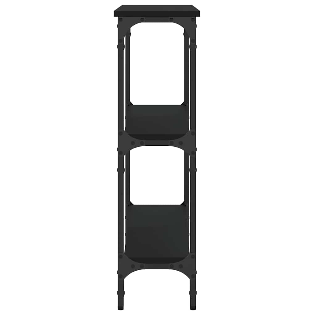 Console Table Black 75x22,5x75 cm Engineered Wood