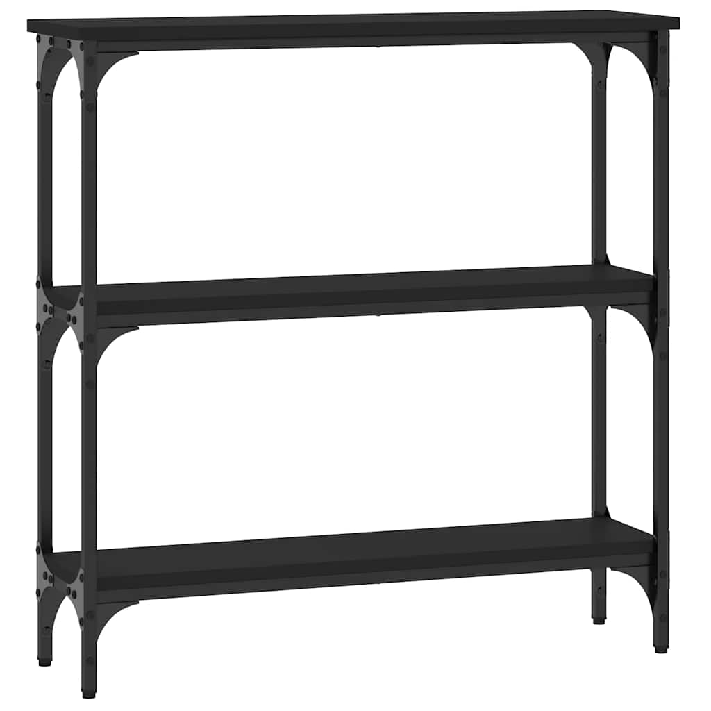 Console Table Black 75x22,5x75 cm Engineered Wood