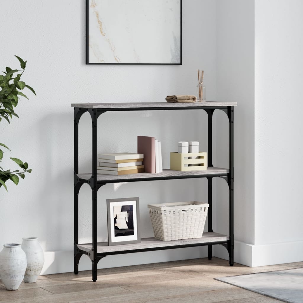 Console Table Grey Sonoma 75x22,5x75 cm Engineered Wood