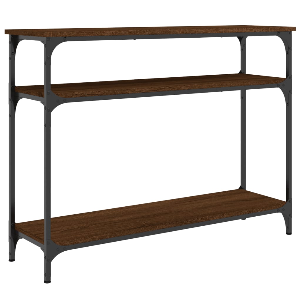 Console Table Brown Oak 100x29x75 cm Engineered Wood