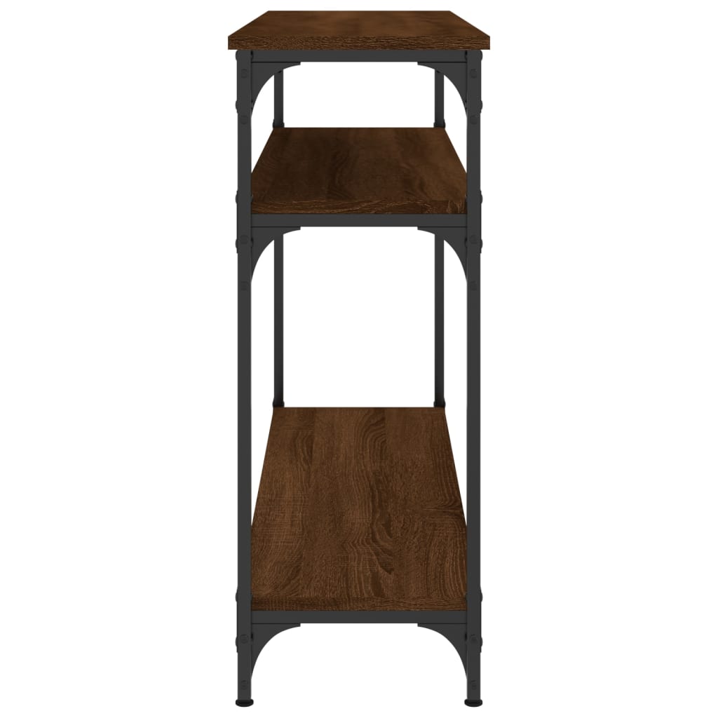 Console Table Brown Oak 100x29x75 cm Engineered Wood