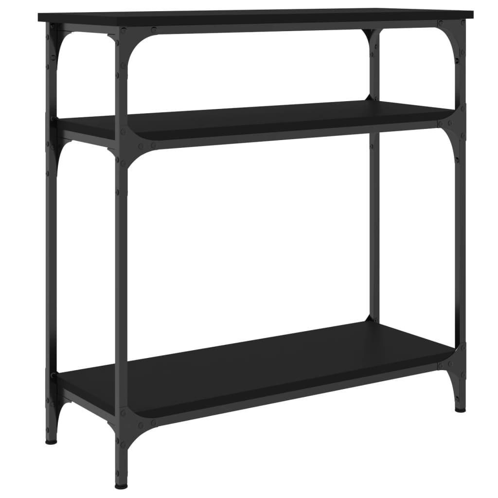 Console Table Black 75x29x75 cm Engineered Wood