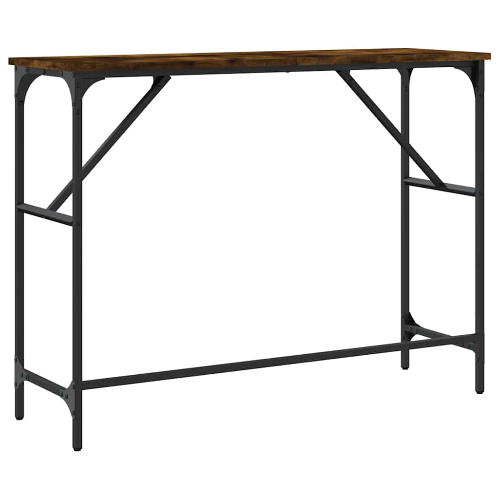 Console Table Smoked Oak 100x32x75 cm Engineered Wood