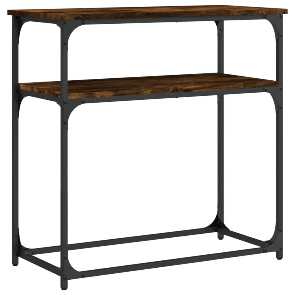 Console Table Smoked Oak 75x35.5x75 cm Engineered Wood