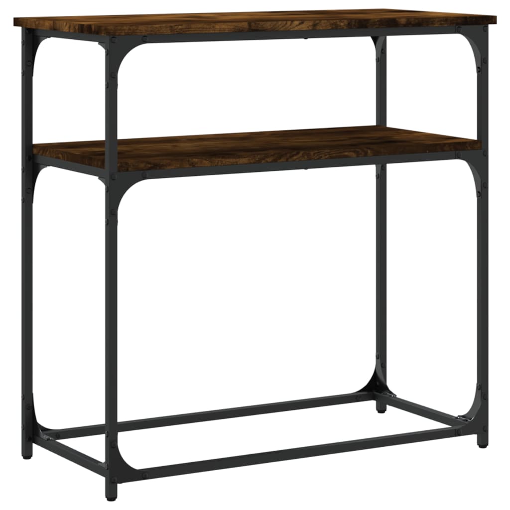 Console Table Smoked Oak 75x35.5x75 cm Engineered Wood