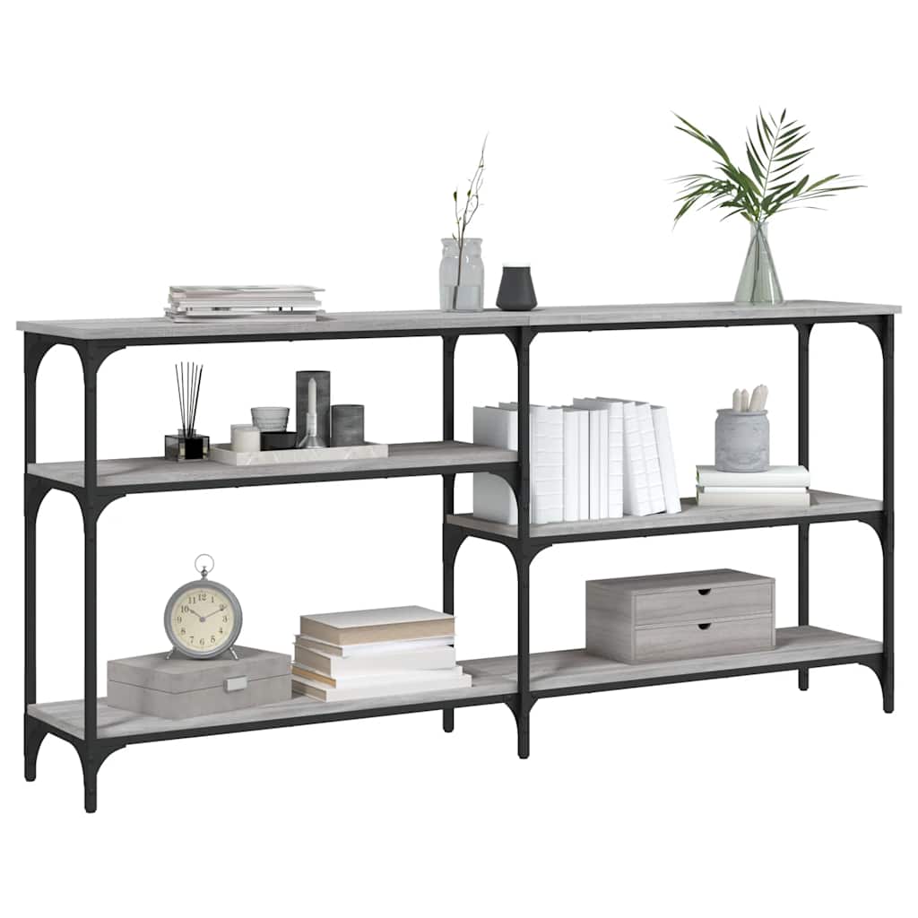 Console Table Grey Sonoma 160x29x75 cm Engineered Wood