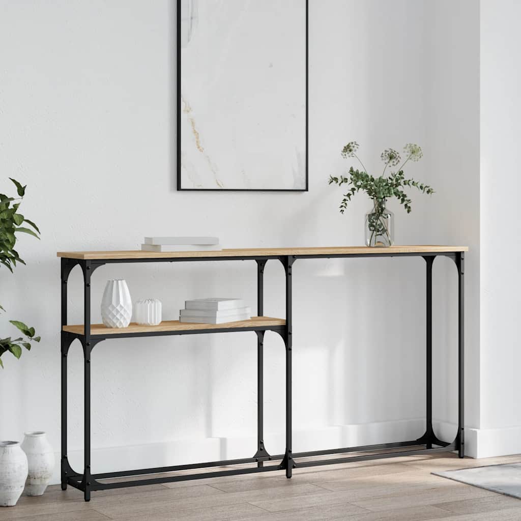 Console Table Sonoma Oak 145x22,5x75 cm Engineered Wood