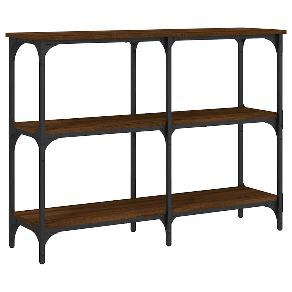 Console Table Brown Oak 100x29x75 cm Engineered Wood