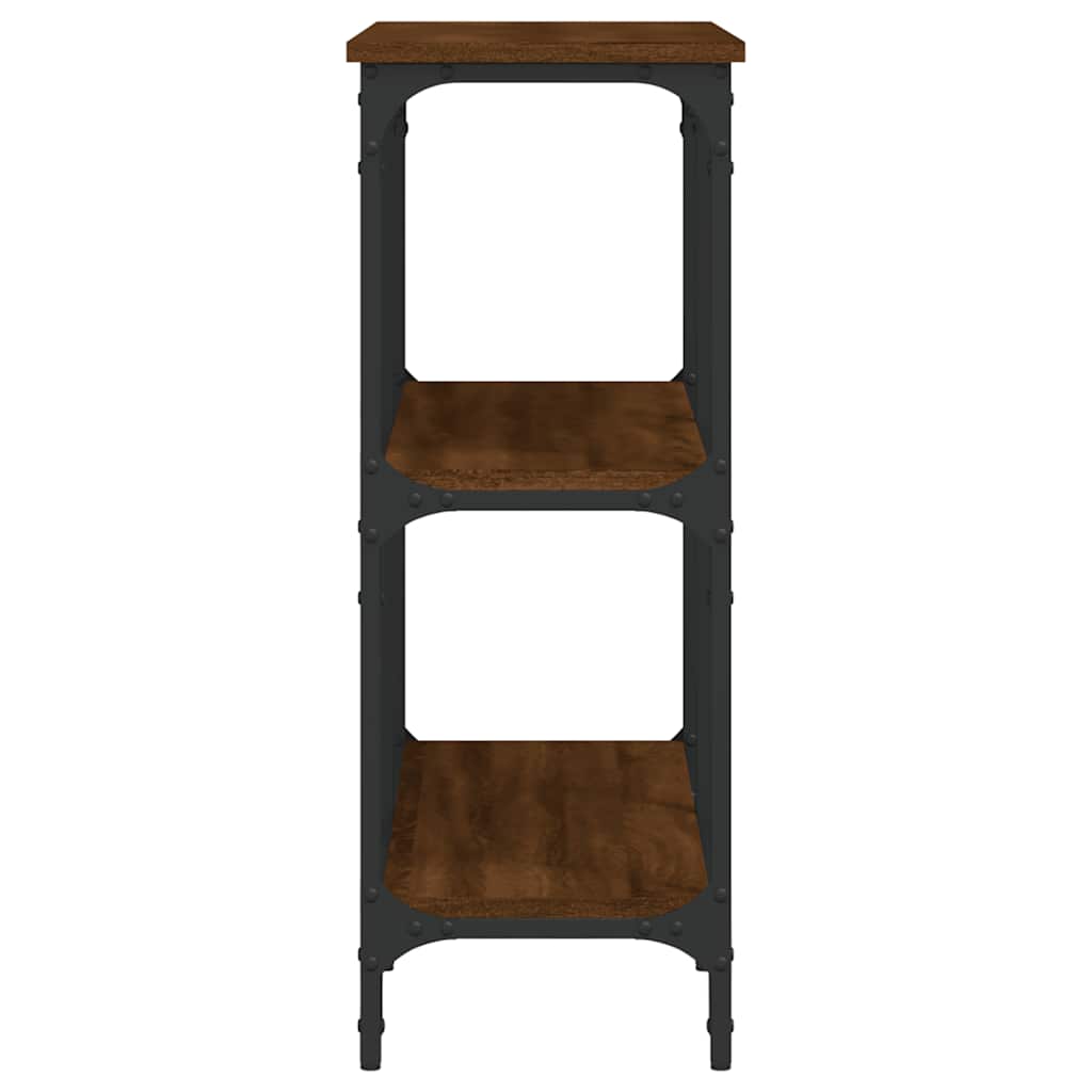 Console Table Brown Oak 100x29x75 cm Engineered Wood