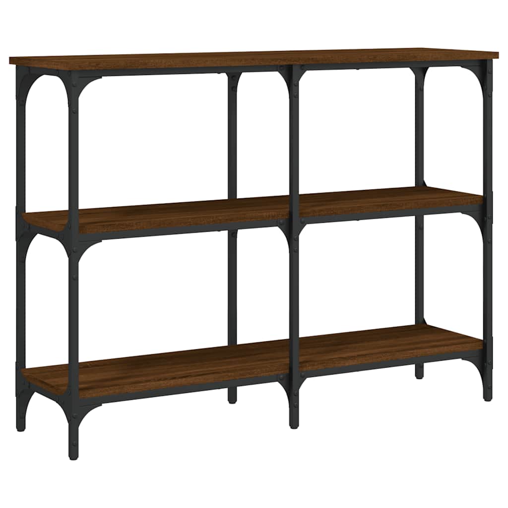 Console Table Brown Oak 100x29x75 cm Engineered Wood