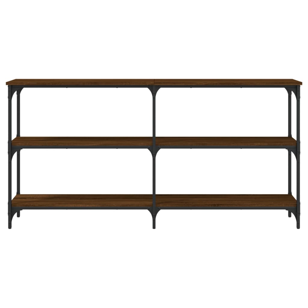Console Table Brown Oak 150x29x75 cm Engineered Wood