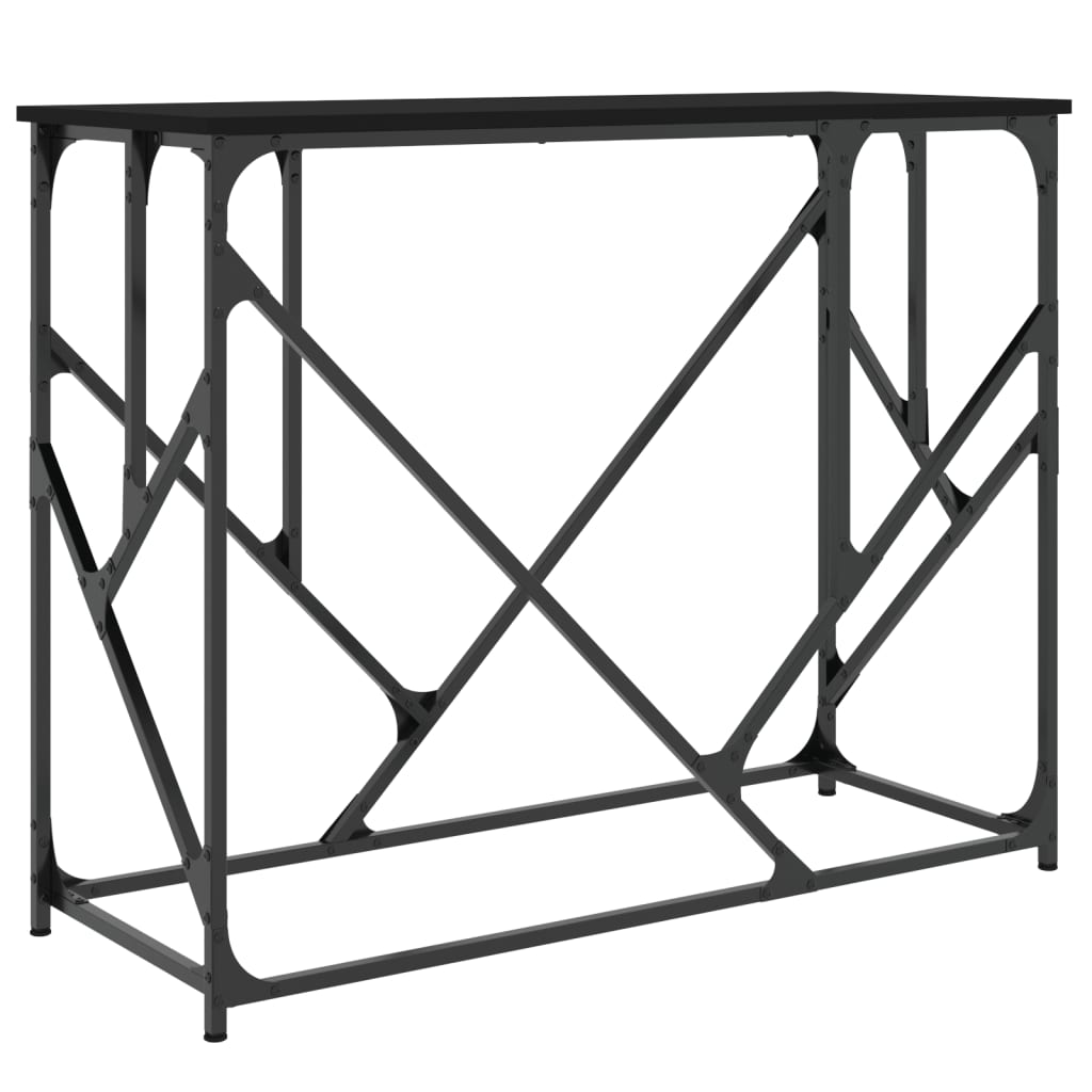 Console Table Black 100x40x80 cm Engineered Wood