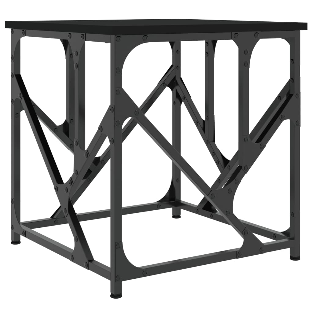 Coffee Table Black 45x45x47,5 cm Engineered Wood