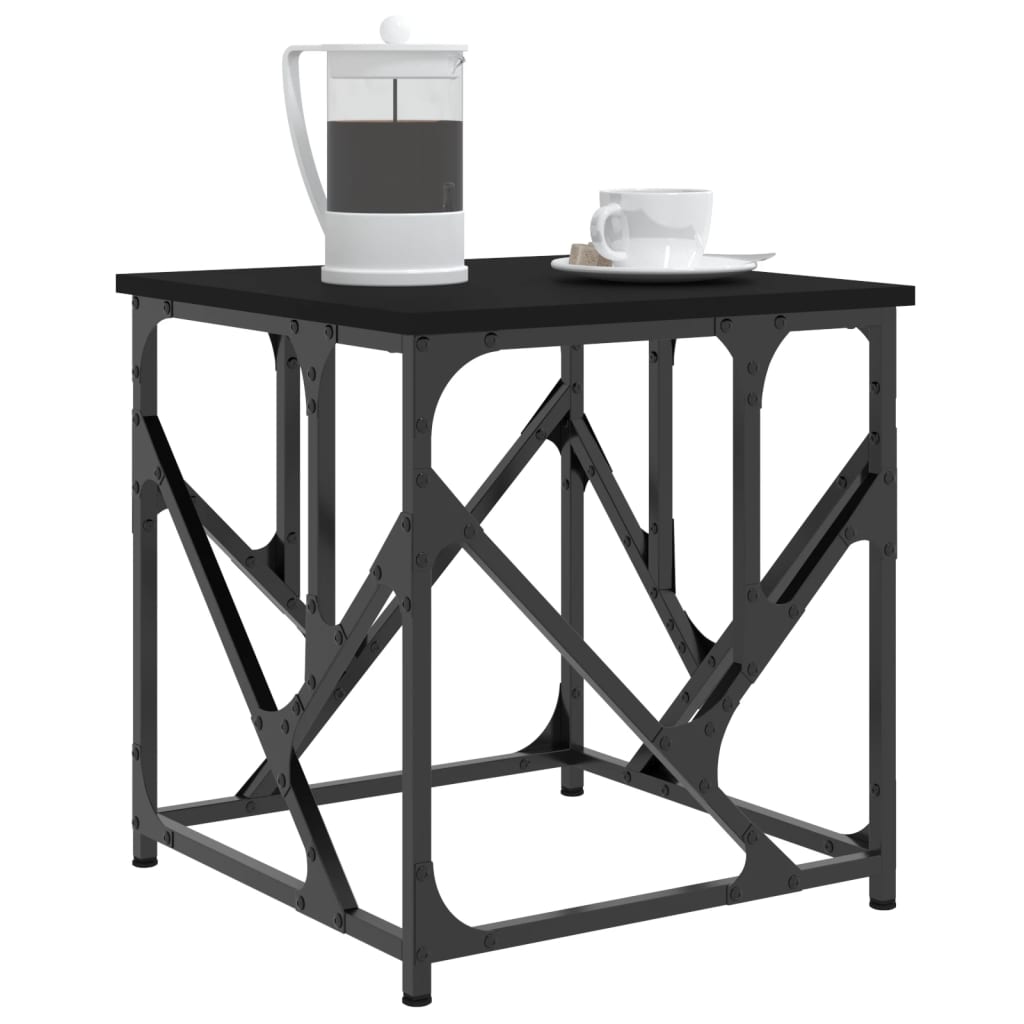 Coffee Table Black 45x45x47,5 cm Engineered Wood