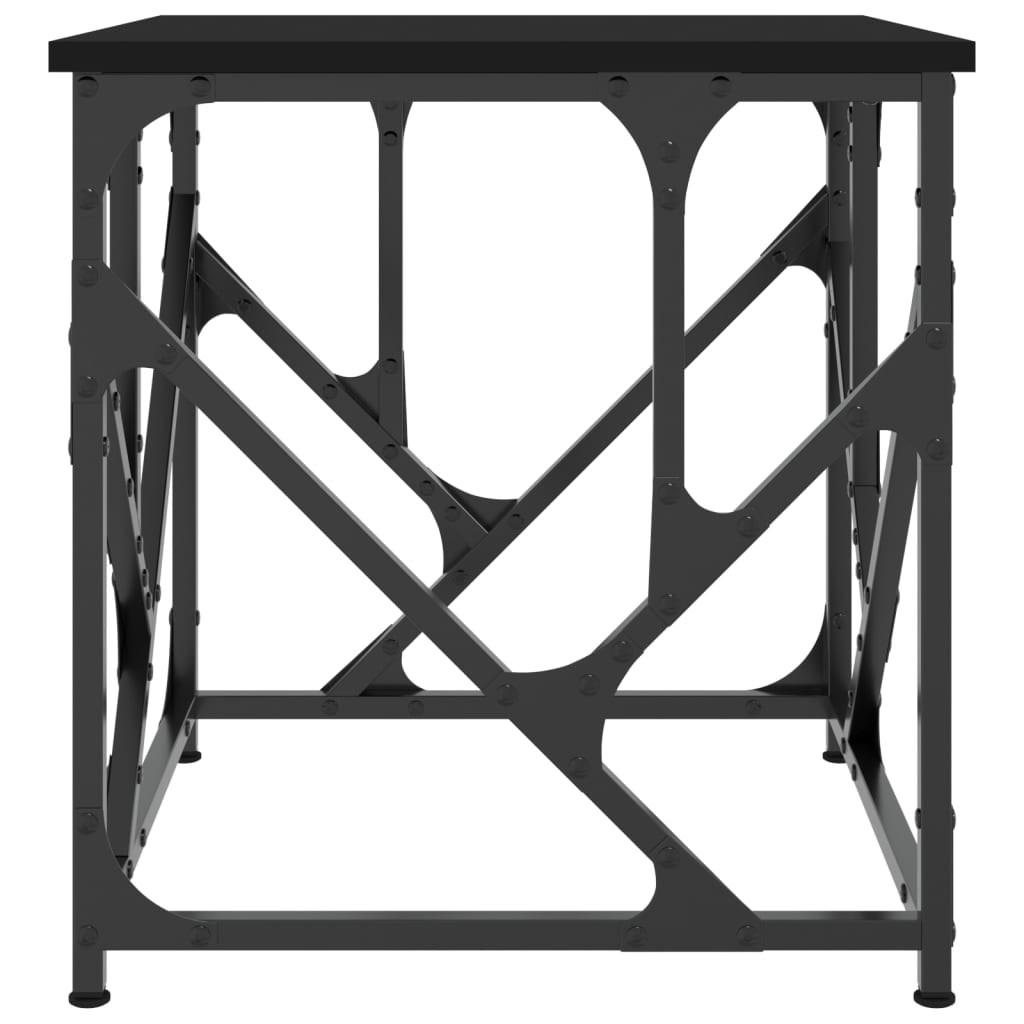 Coffee Table Black 45x45x47,5 cm Engineered Wood