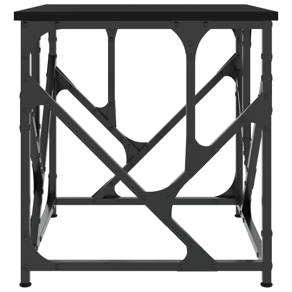 Coffee Table Black 45x45x47,5 cm Engineered Wood
