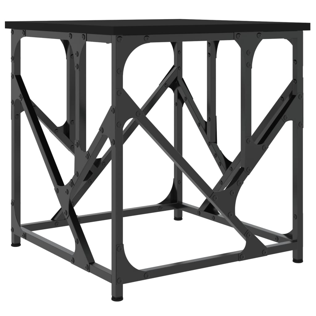 Coffee Table Black 45x45x47,5 cm Engineered Wood