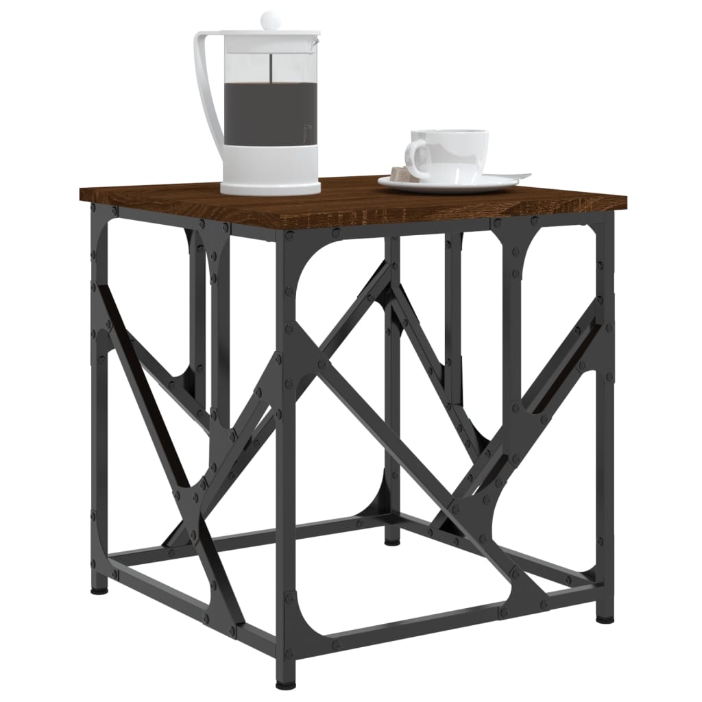 Coffee Table Brown Oak 45x45x47,5 cm Engineered Wood