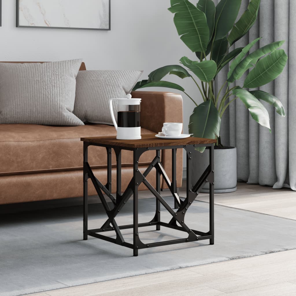Coffee Table Brown Oak 45x45x47,5 cm Engineered Wood