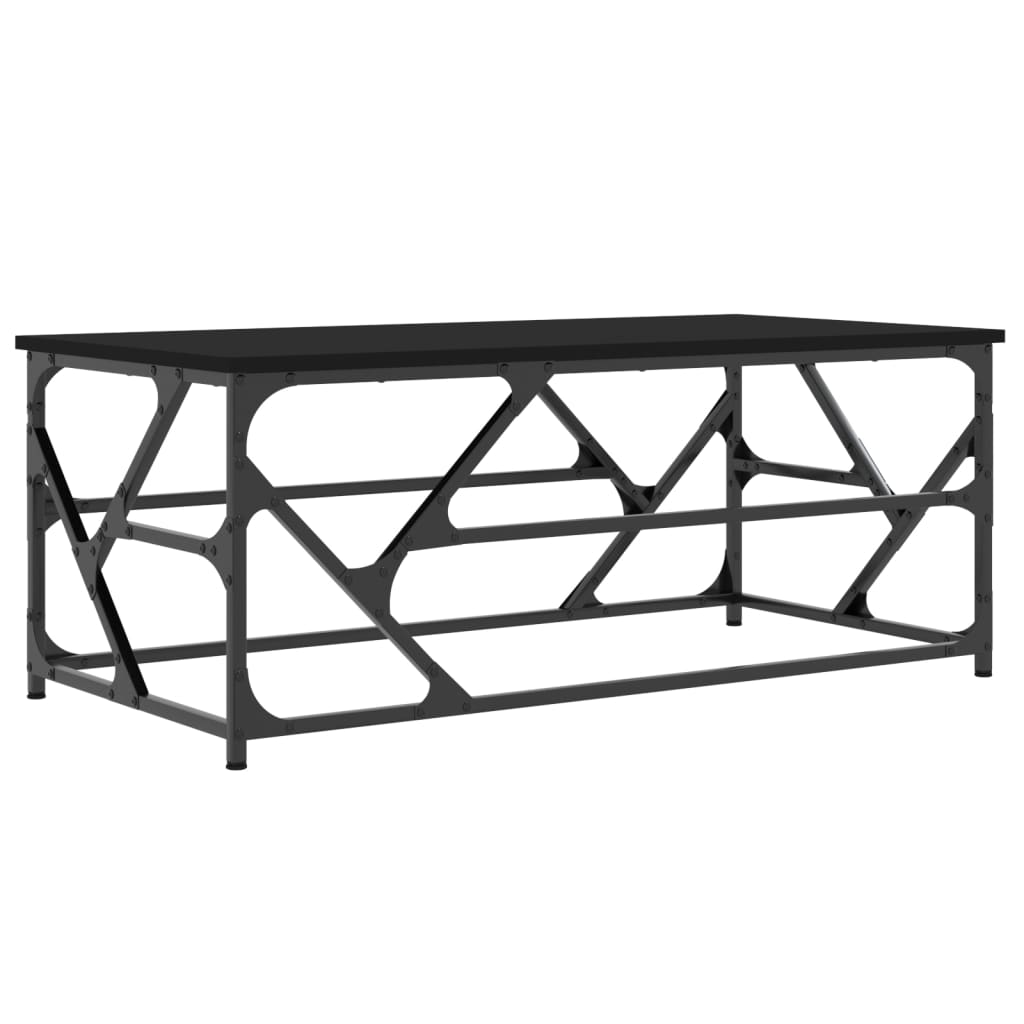 Coffee Table Black 100x50x40 cm Engineered Wood