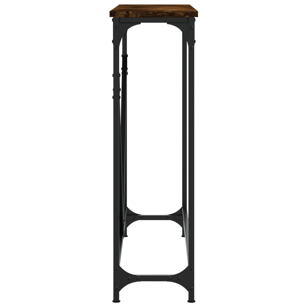 Console Table Smoked Oak 102x22.5x75 cm Engineered Wood