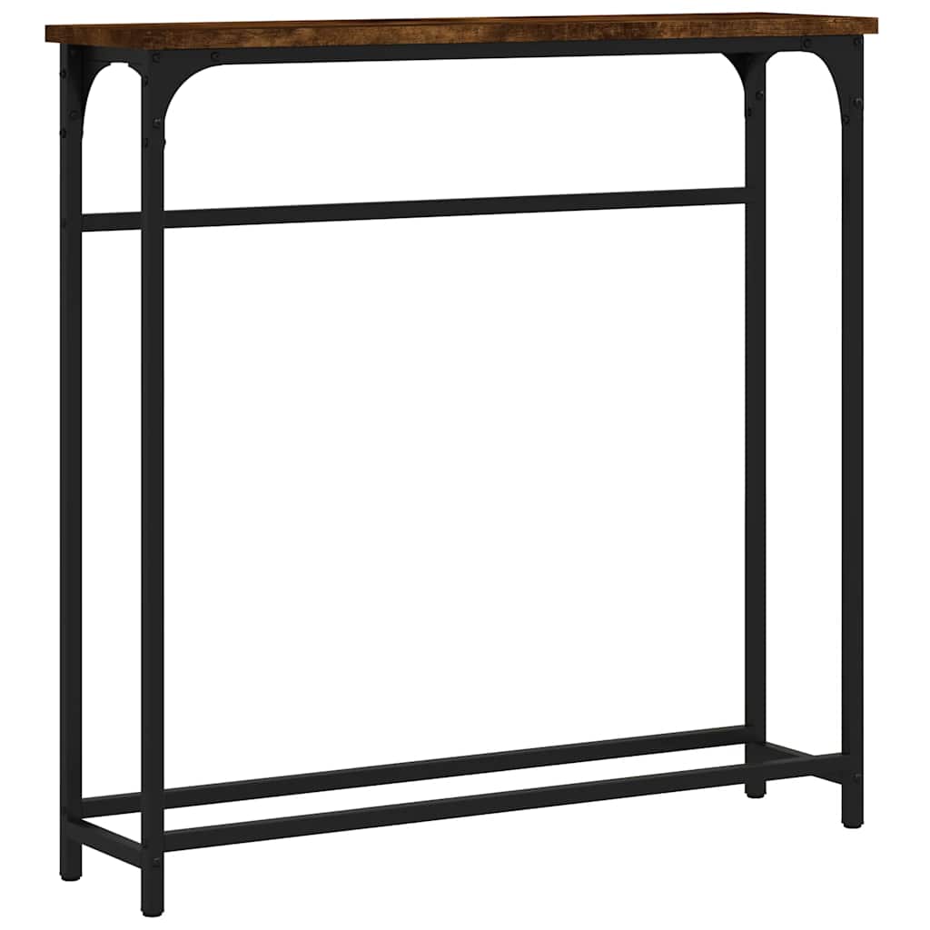 Console Table Smoked Oak 75x19,5x75 cm Engineered Wood