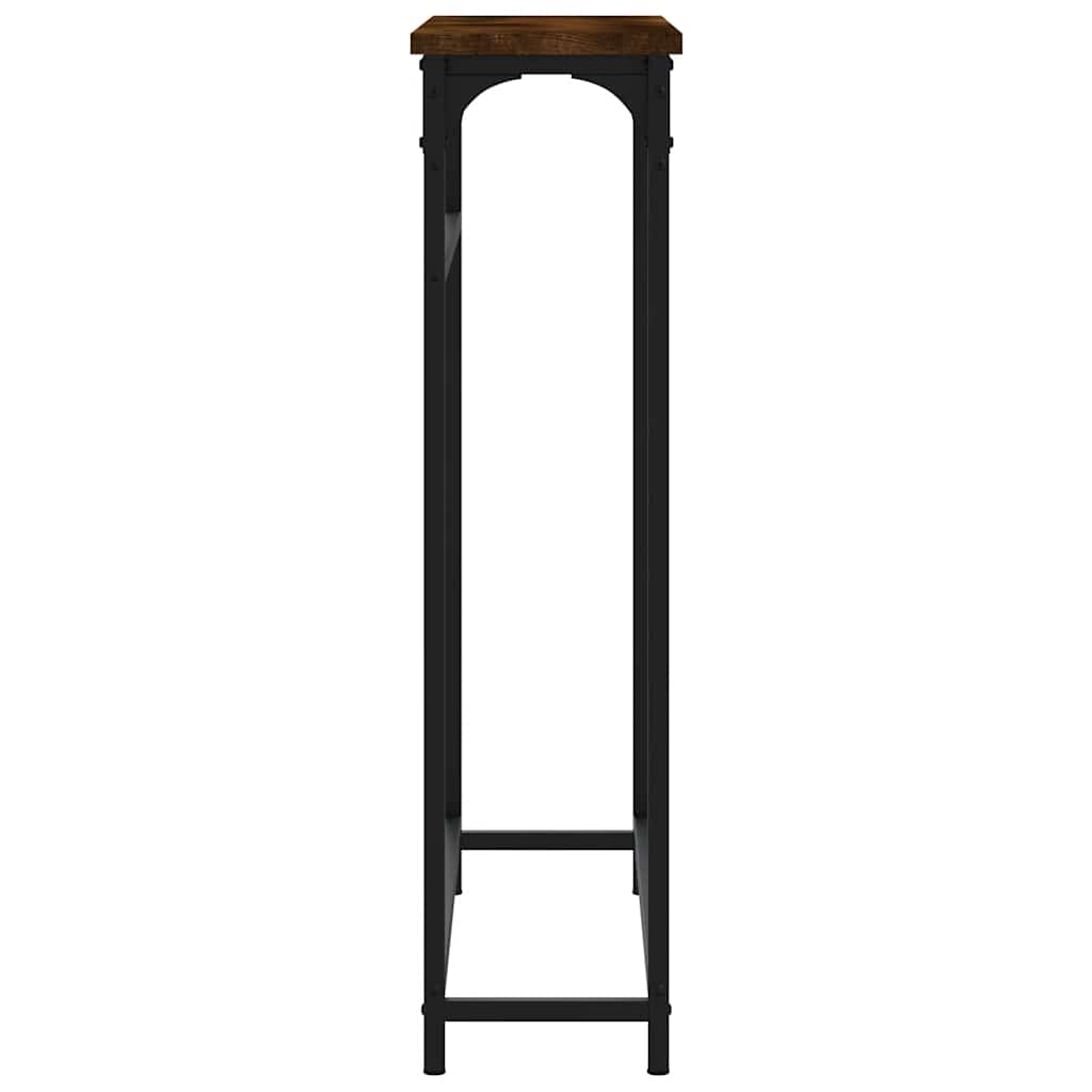 Console Table Smoked Oak 75x19,5x75 cm Engineered Wood