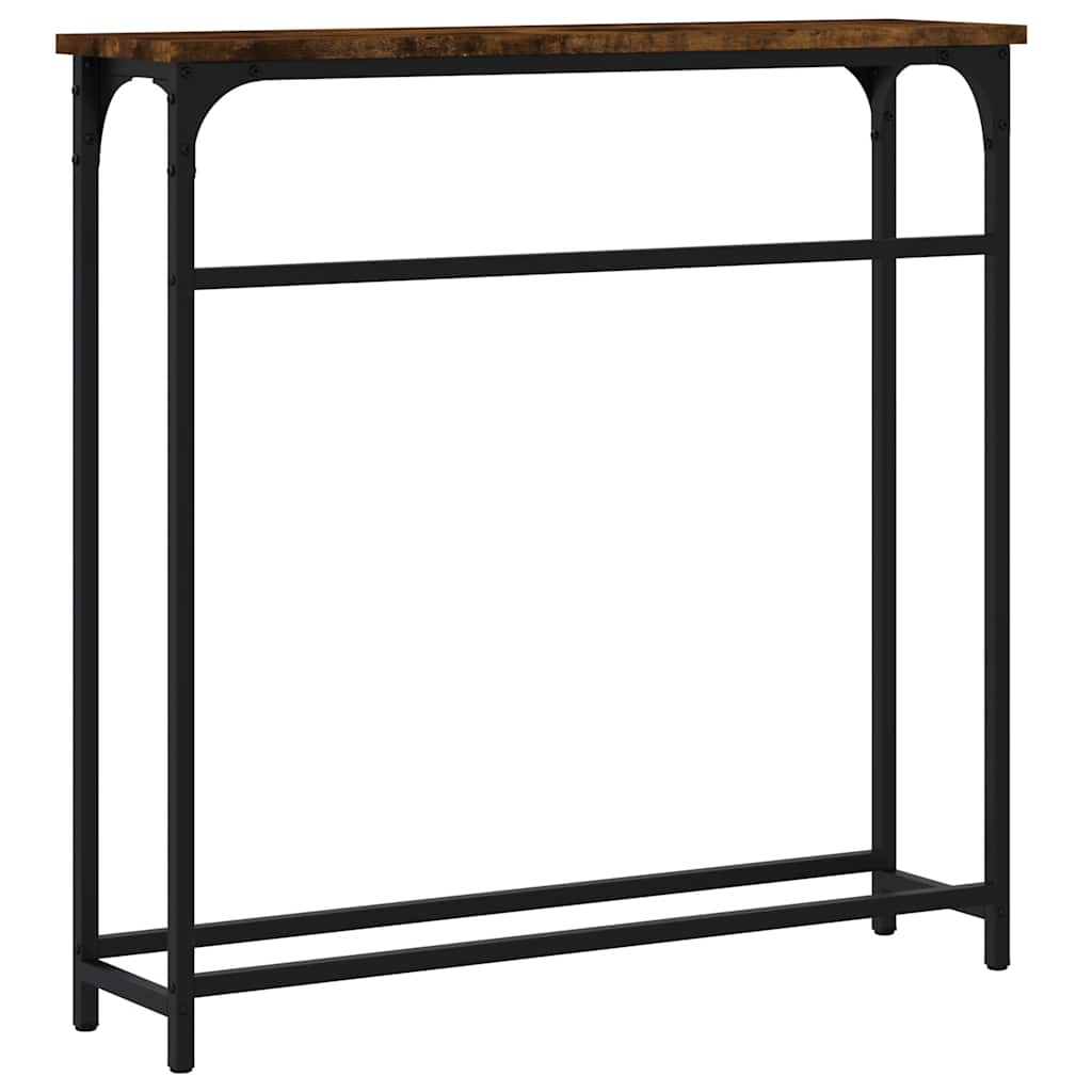 Console Table Smoked Oak 75x19,5x75 cm Engineered Wood