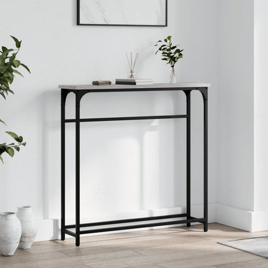 Console Table Grey Sonoma 75x19,5x75 cm Engineered Wood