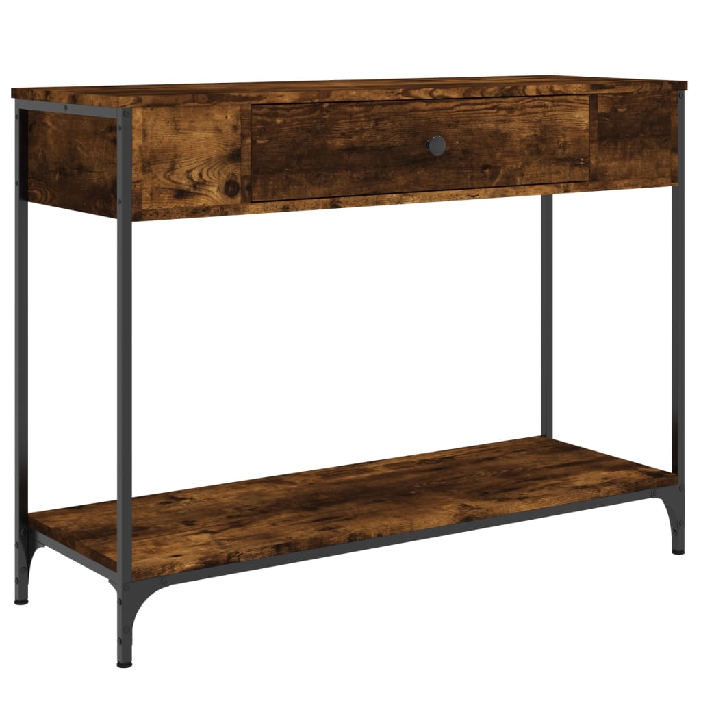 Console Table Smoked Oak 100x34,5x75 cm Engineered Wood