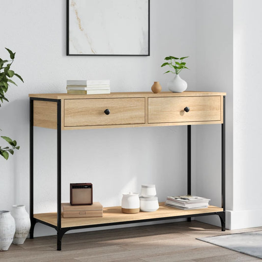 Console Table Sonoma Oak 100x34,5x75 cm Engineered Wood